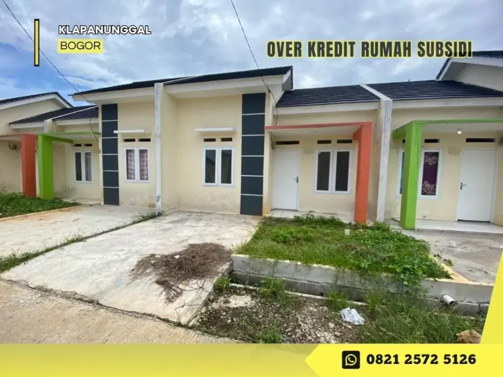 Jual Rumah Over Kredit Subsidi 39JT dkt Tol di Pesona Kahuripan 1