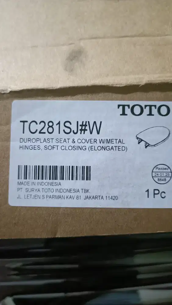 Closet Cover TOTO TC281J Baru (Salah beli)
