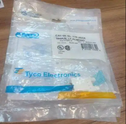 Cat 5E SL 110 Jack modular 568A/B LT ALMOND AMP