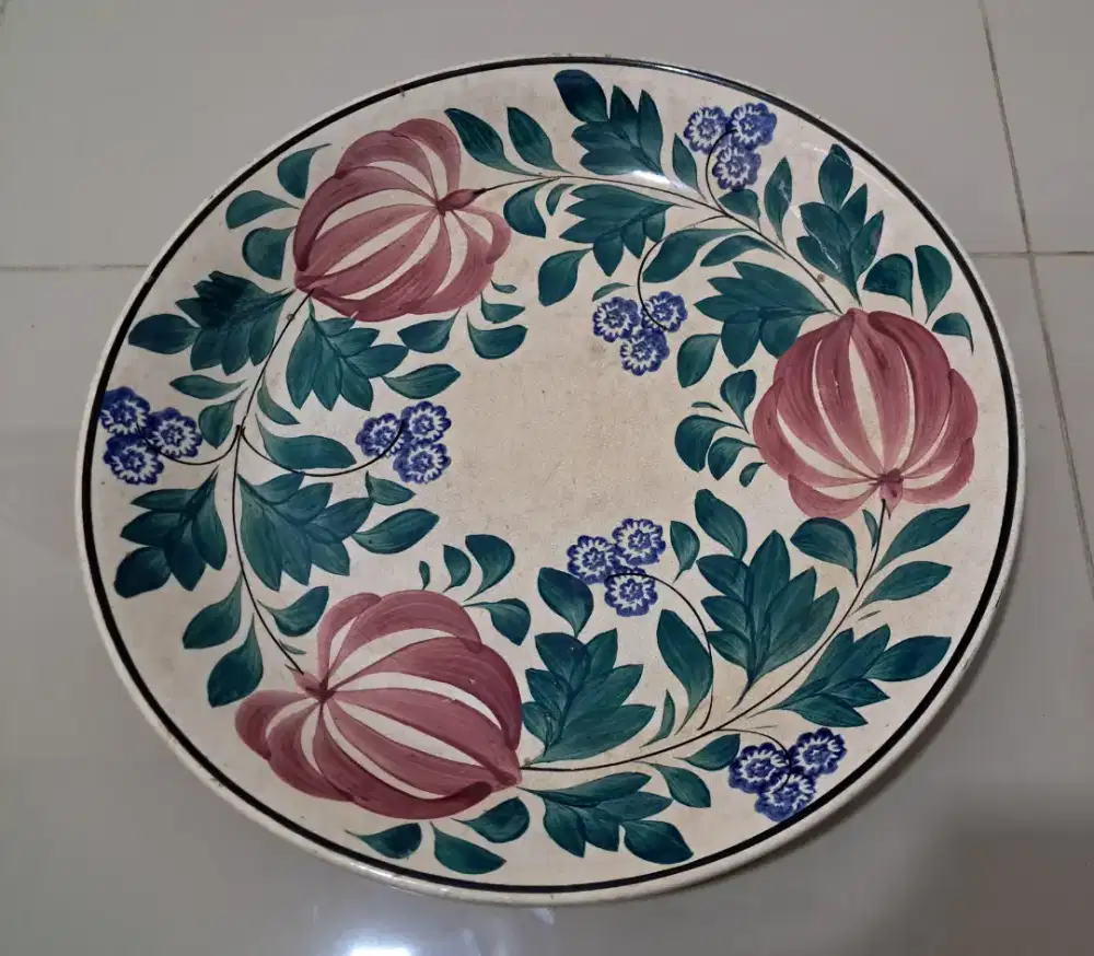 Piring antik kuno pecah seribu 42 cm