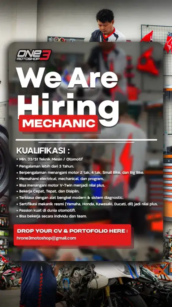 Loker Mekanik Motor Sport