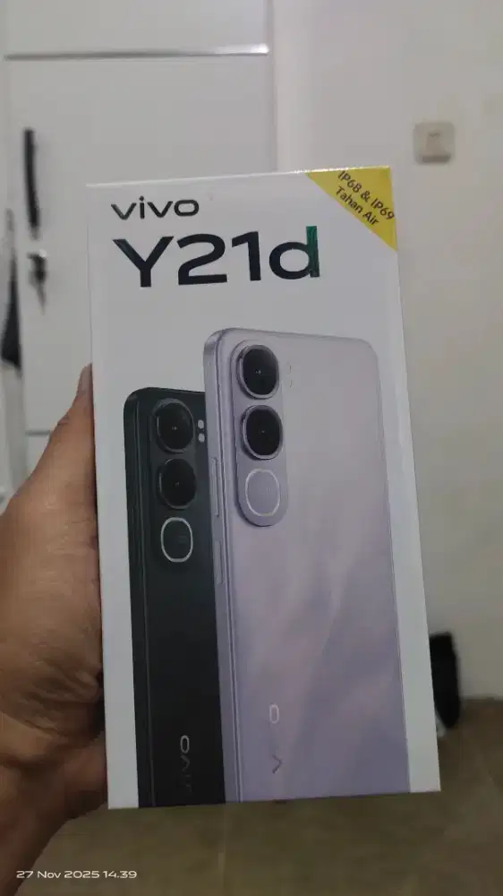 HP anti air Vivo Y21d new segel 6/128gb batre 6500mah fast charging