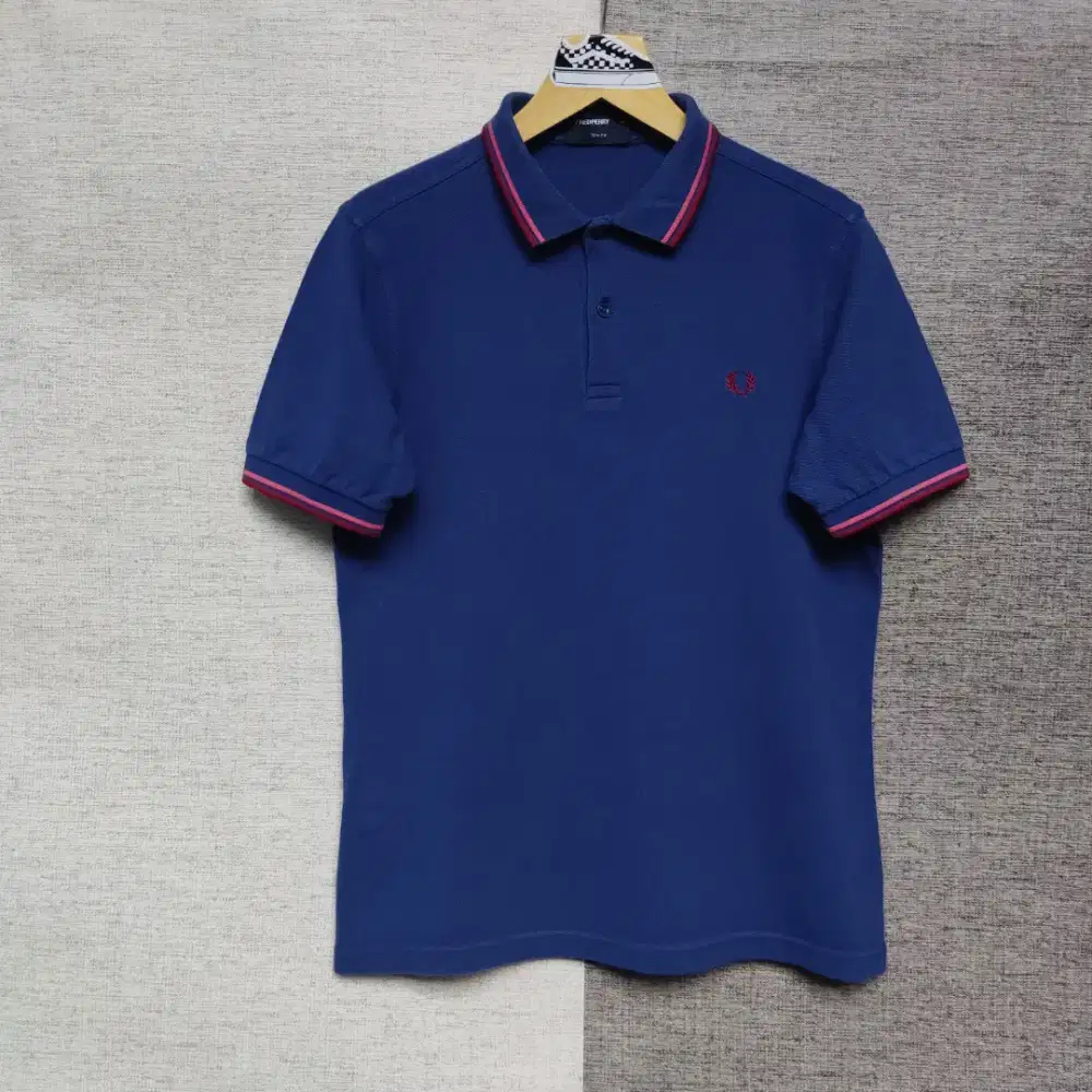 Kaos polo shirt FRED PERRY colour blue Size M slimfit