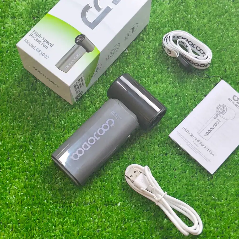 GOOJODOQ High Speed Pocket Fan GFS007 New Black