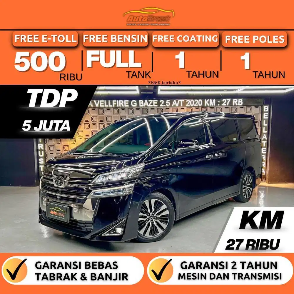KM 27 RB Toyota Vellfire 2.5 G Atpm G Baze A/T Nik.2020