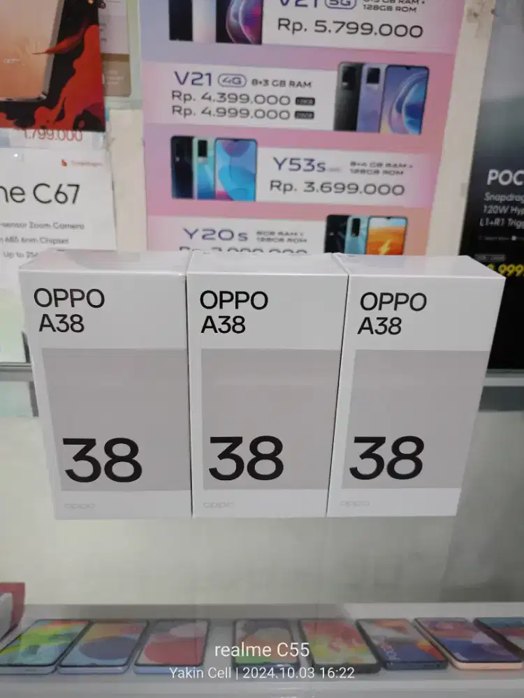 Oppo A38 4/128 GB Camera 50 MP Helio G85 Garansi Resmi