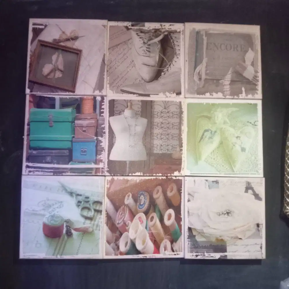 Pajangan dinding printing canvas / 90x3x90cm