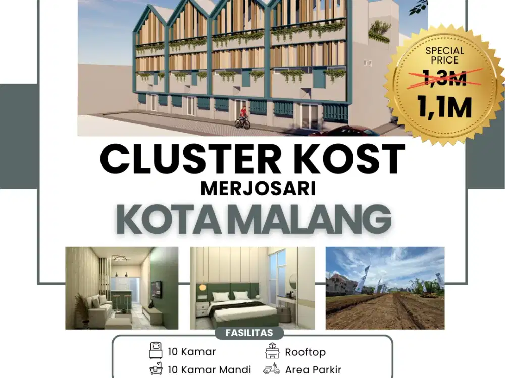 Kost Exclusive Merjosari Malang Strategis Dekat UIN dan Kampus Brawijaya