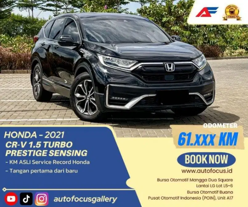 Honda CR-V CRV 1.5 Turbo Prestige Sensing AT 2021.. Tangan 1 Dr Baru