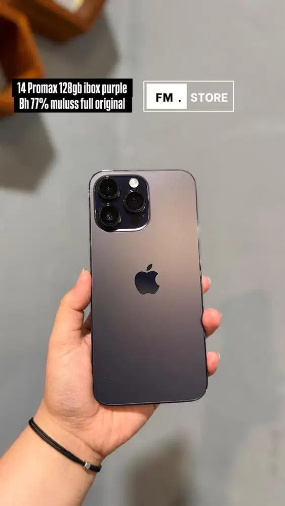 Iphone 14 Promax 128gb iBox deep purple. Jual cepet aja