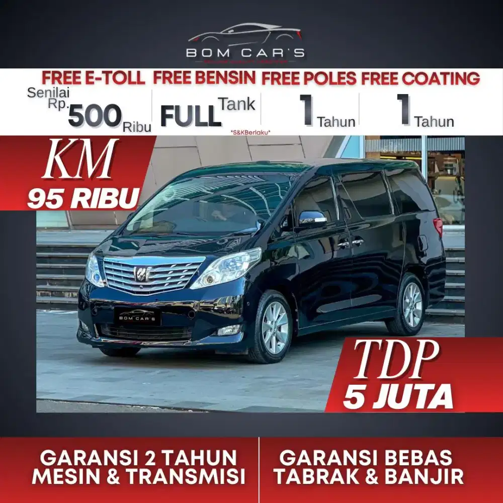CASH 210 JUTA | TOYOTA ALPHARD 2.4 S C PREMIUM SOUND AT 2011