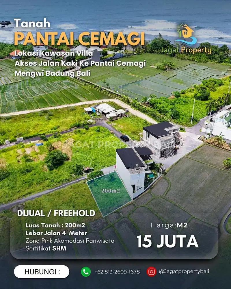 Dijual Tanah Strategis di Pantai Cemagi – Badung, Bali