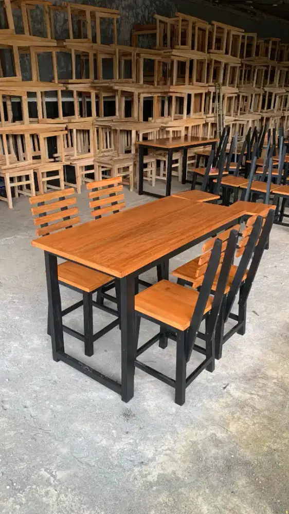 Ready stok set meja kursi kedai kopi