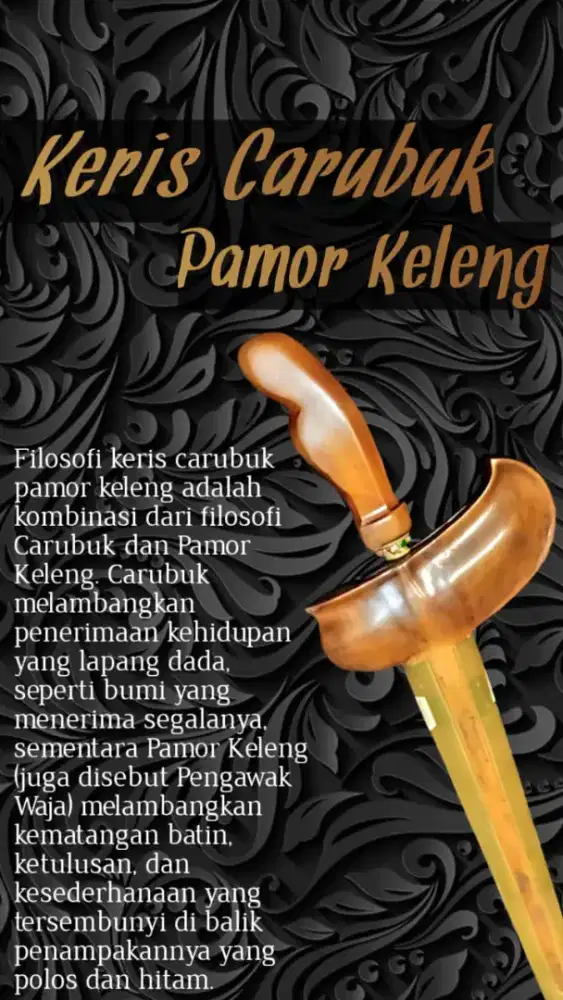 Keris carubuk pamor Keleng