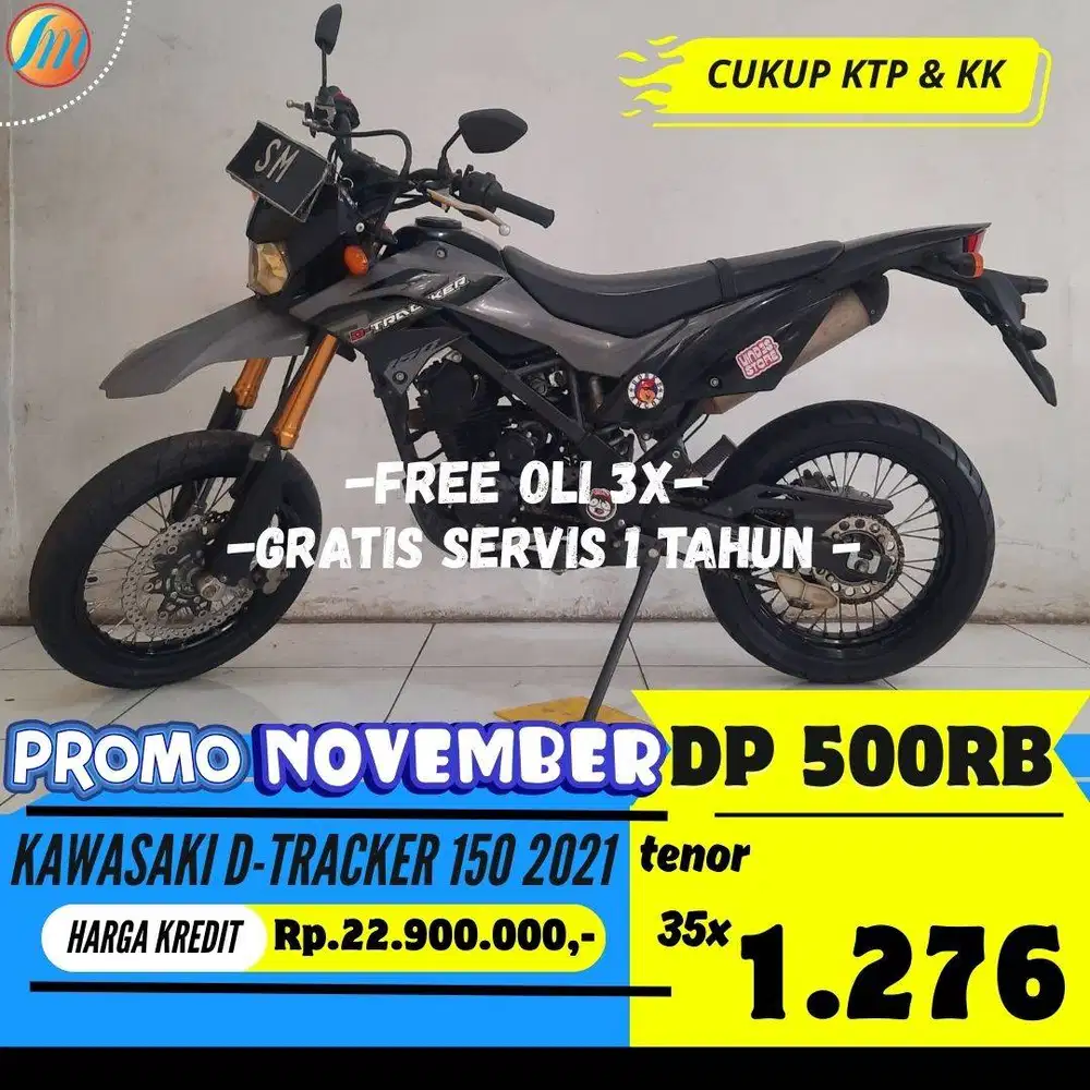 (PROMO HUT SUKSESMOTOR) DP 500RIBU KAWASAKI D-TRACKER 150 TAHUN 2021