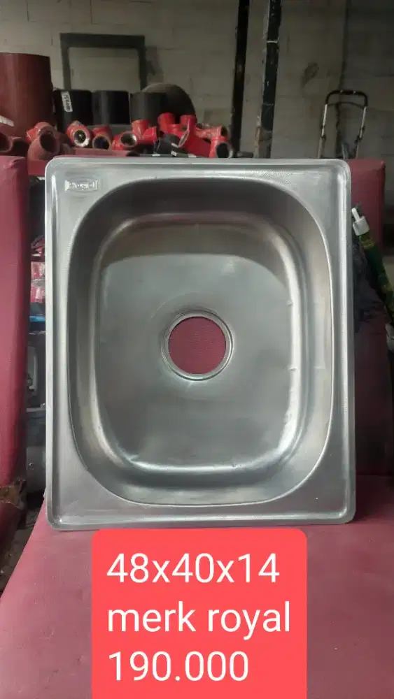 WESTAFEL SINK STAINLESS UKURAN 48x40x14 MERK ROYAL BEKAS SEKEN