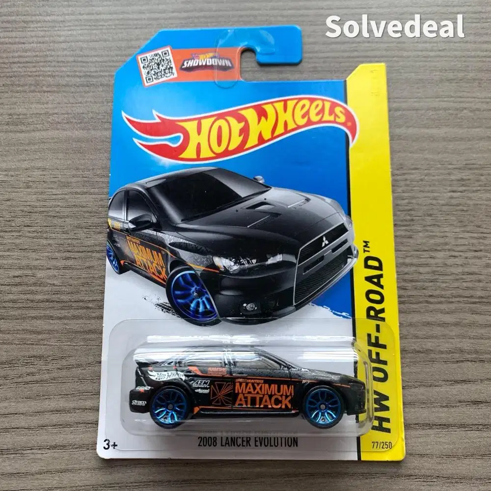 Hot Wheels 2008 Mitsubishi Lancer Evolution 2015 Hitam– Baru