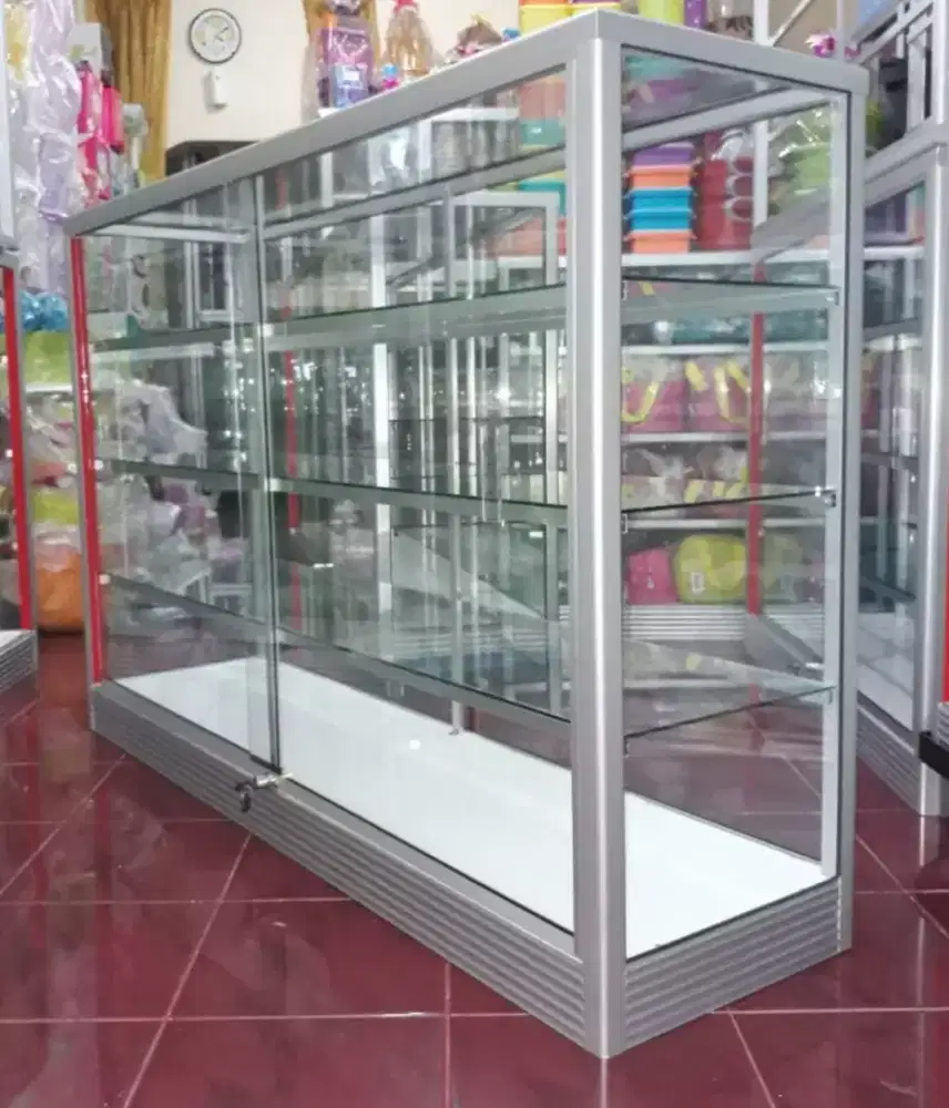Etalase Panjang 1,5Mx1M Barang Baru & Siap Kirim