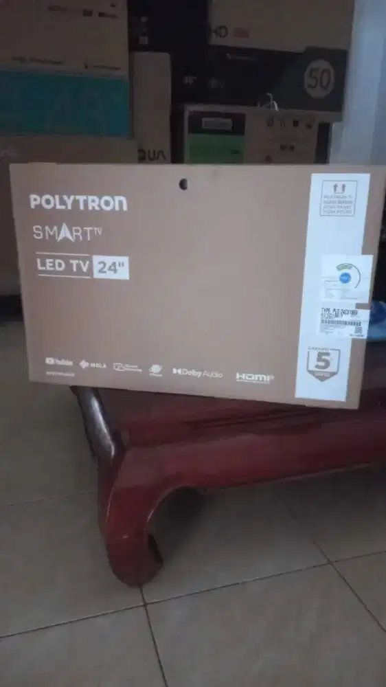 Tv led polytron semart 24in.baru