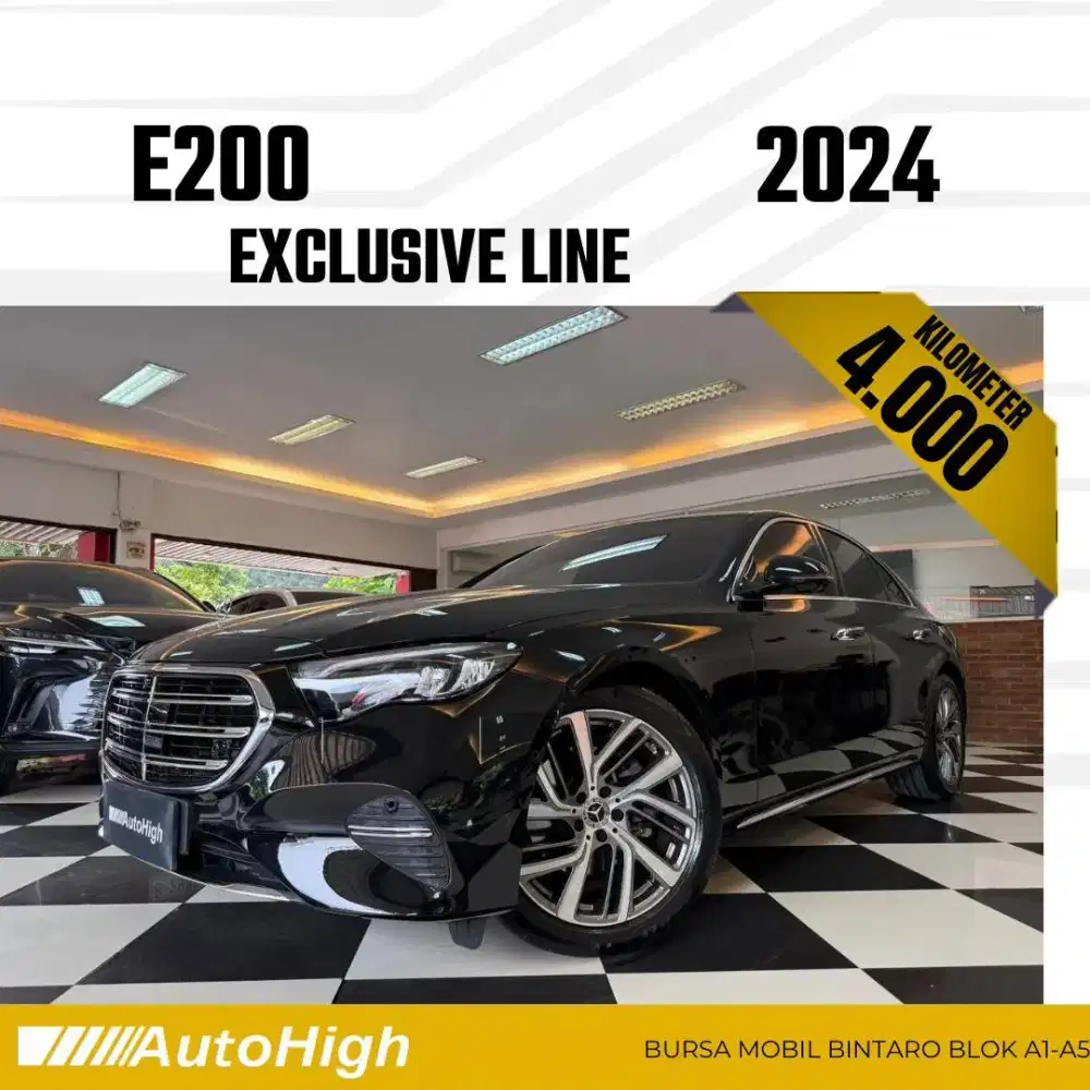 DP10% [Km4.000] E200 Exclusive 2024 Black Reg 2025 #AUTOHIGH