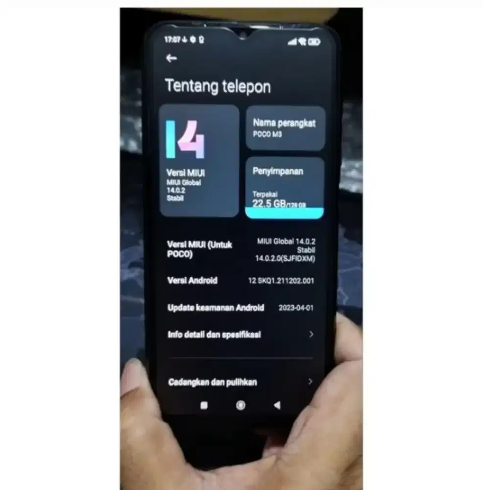 Jual poco m3 6/128 gb