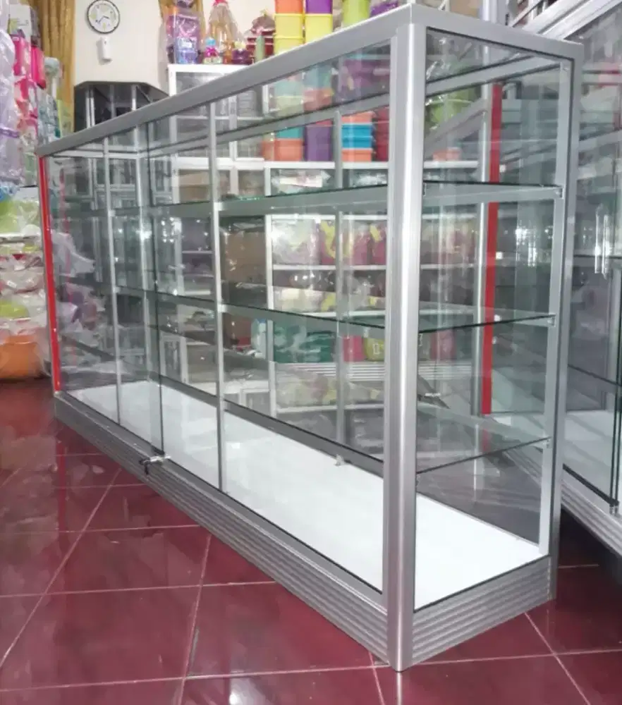 Etalase Panjang 2Mx1M Untuk Agen Toko/ Warung dll