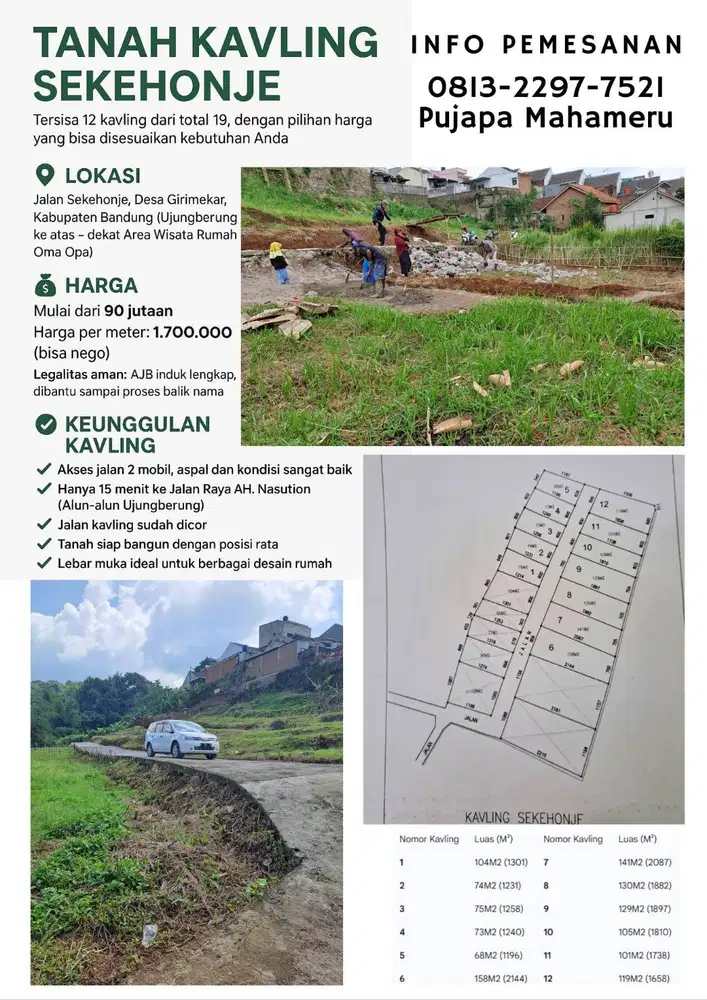 Tanah Kavling Sekehonje – Hunian Tenang di Lokasi Strategis
