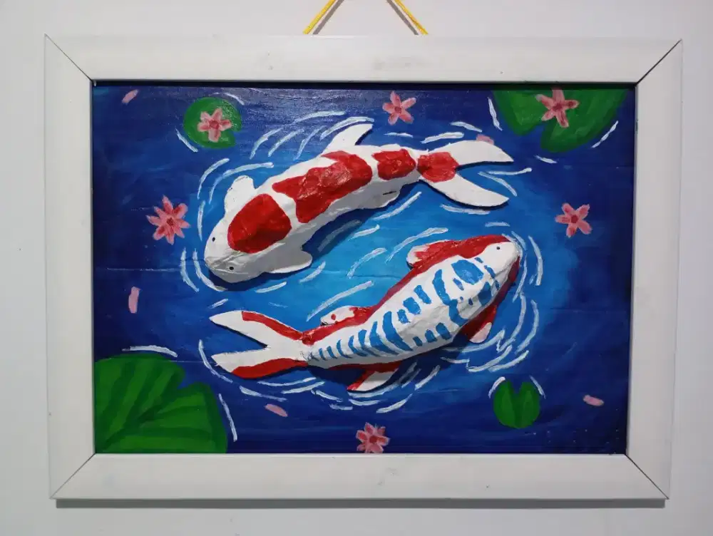 Lukisan Ikan Koi 3D
