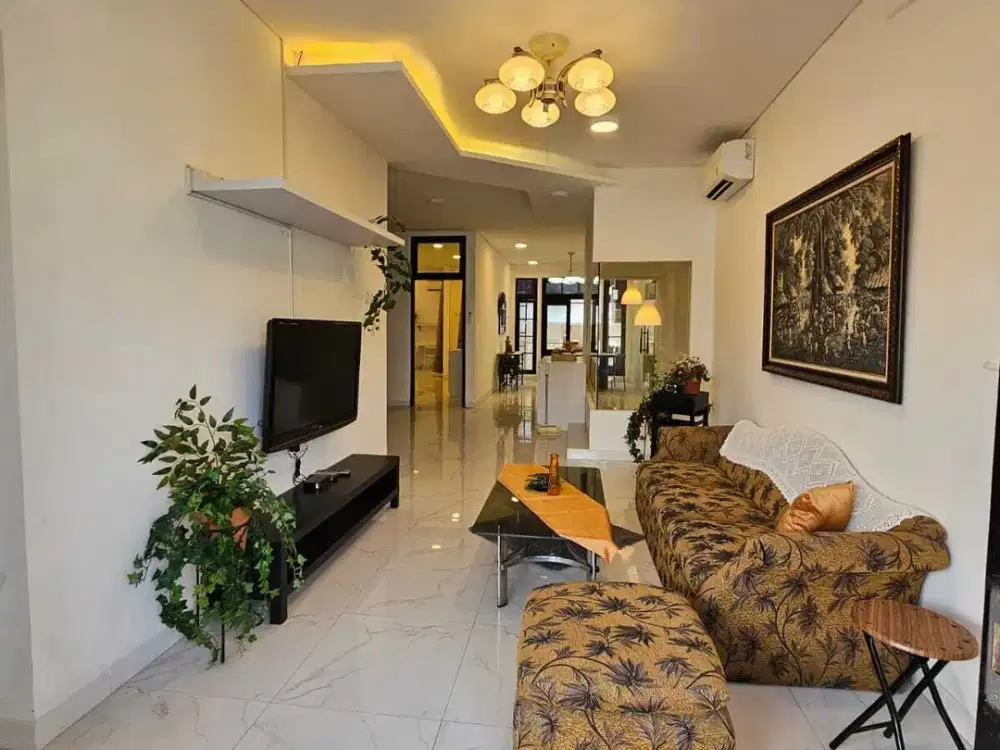 sewa rumah green ville jakarta barat sudah furnish