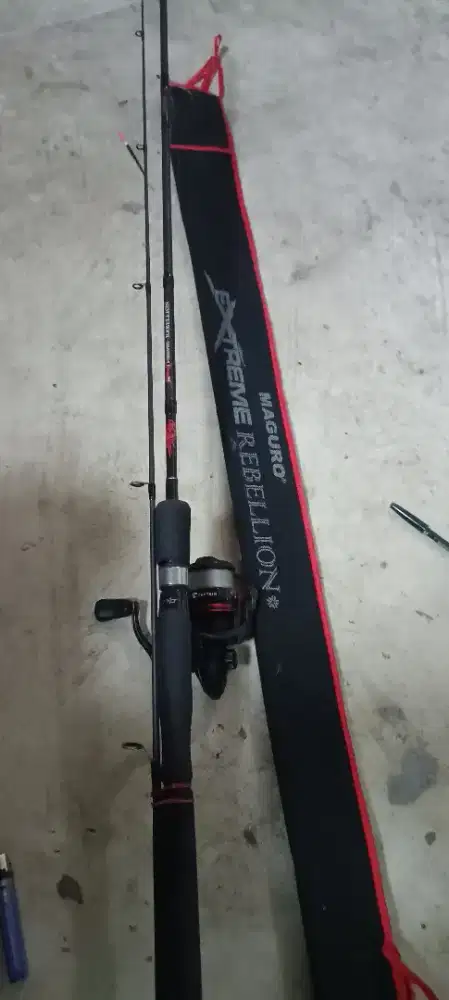 Jual Set Joran Maguro Extreme Rebellion 180+Reel Captain Carper 2500