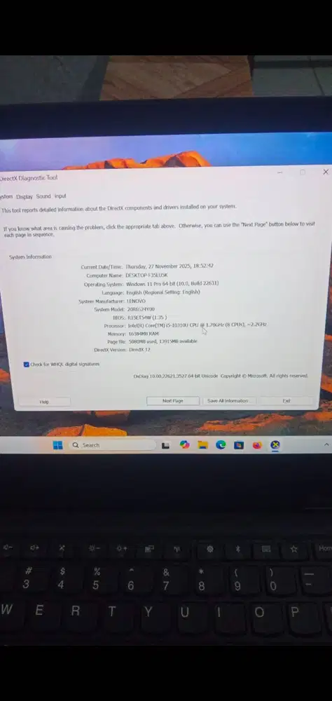 Dijual laptop Lenovo Thinkpad 13 touchscreen