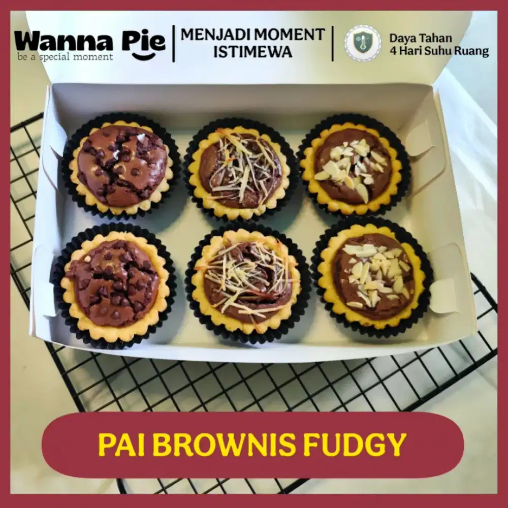Pai Brownies Fudgy Wanna Pie Saila Bakery Cocok Buat Acara Special