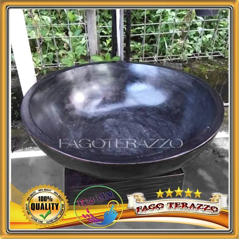 Pot Teraso Teratai Hias Estetik Diameter 80cm Material Terazzo Elegan