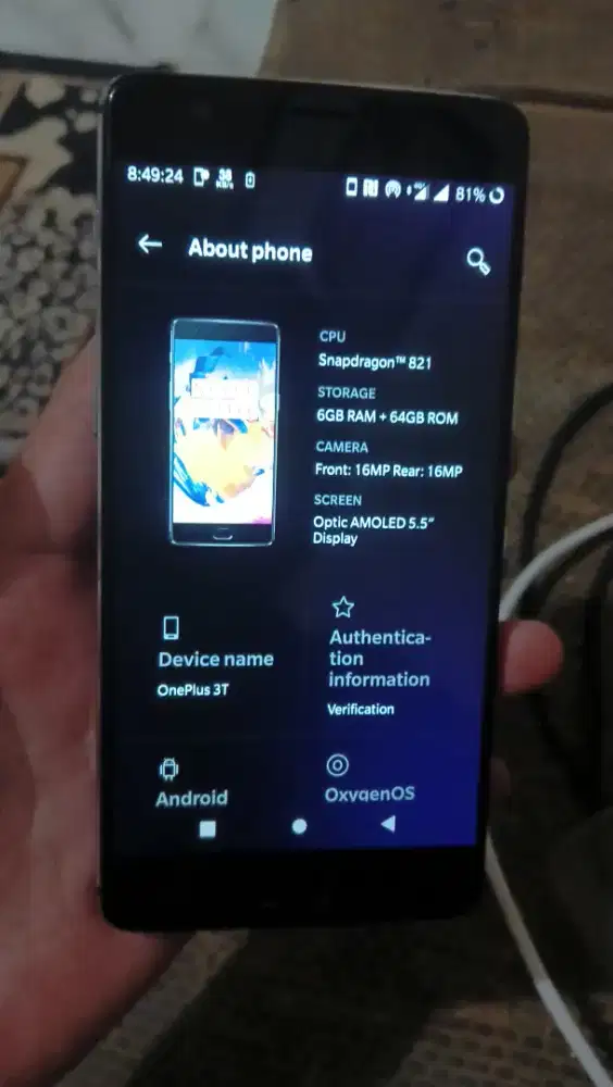 oneplus 3t ram 6/64 mulus
