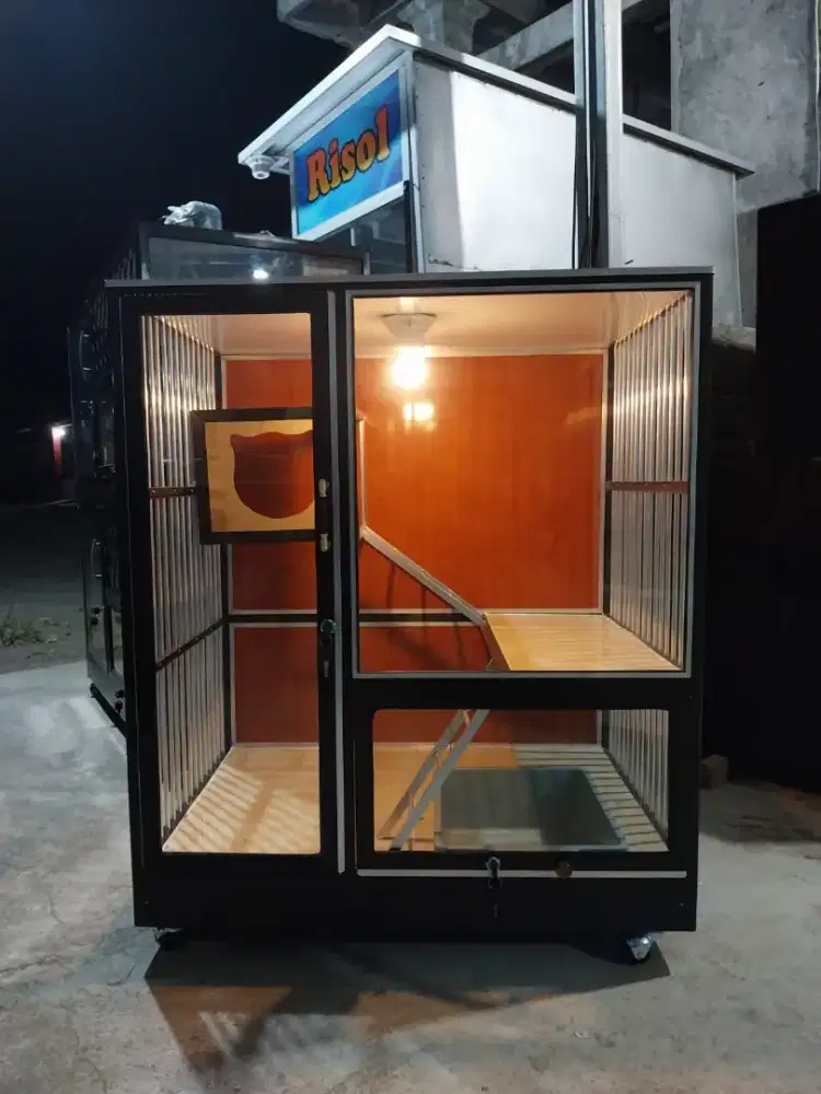 Kandang Kucing Alumunium 1ruang gratis ongkir