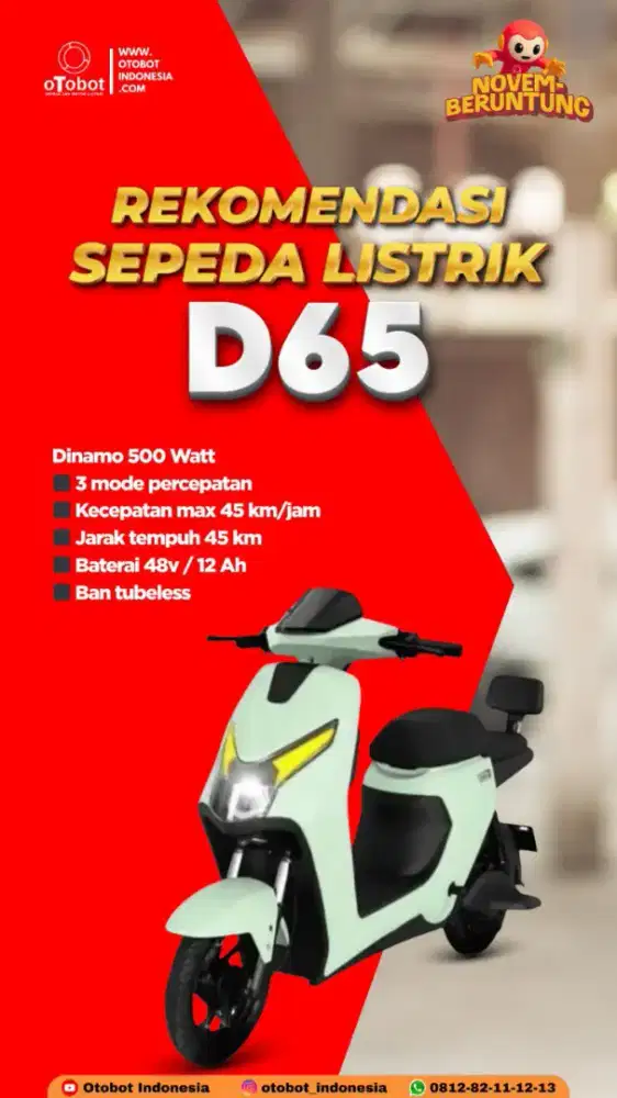 Sepeda listrik D65 uwinfly