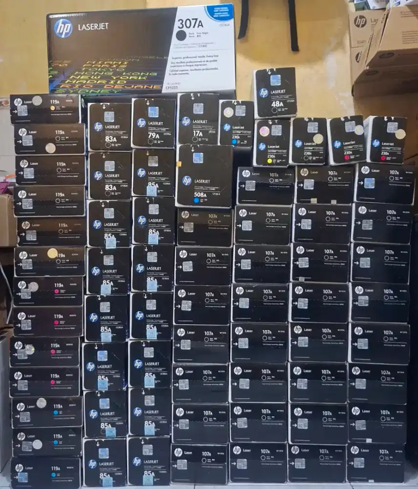 Terima toner dan tinta baru