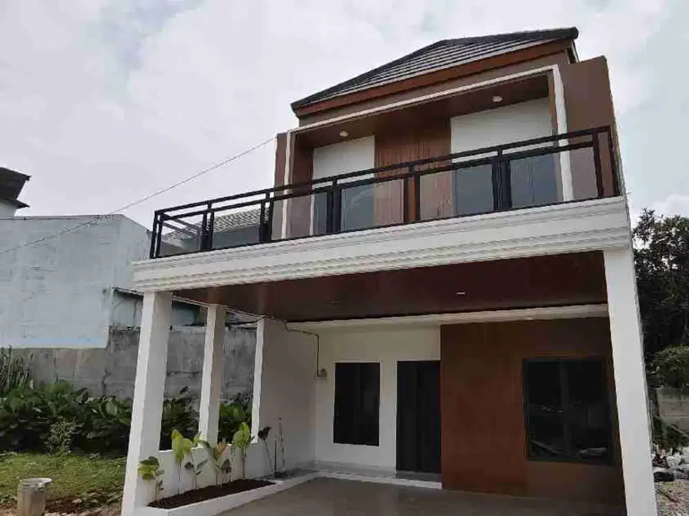 Free biaya DP 0% rumah 2 lantai bagus nyaman asri strategis