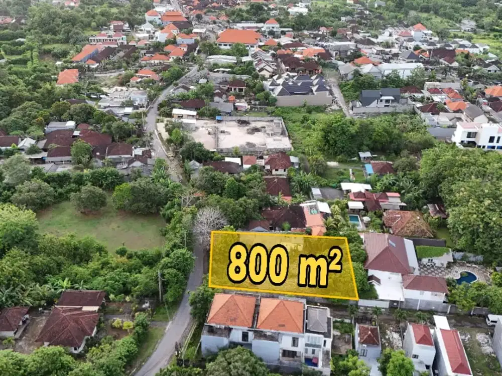Tanah Premium di Jalan utama, 6 Menit ke Pantai