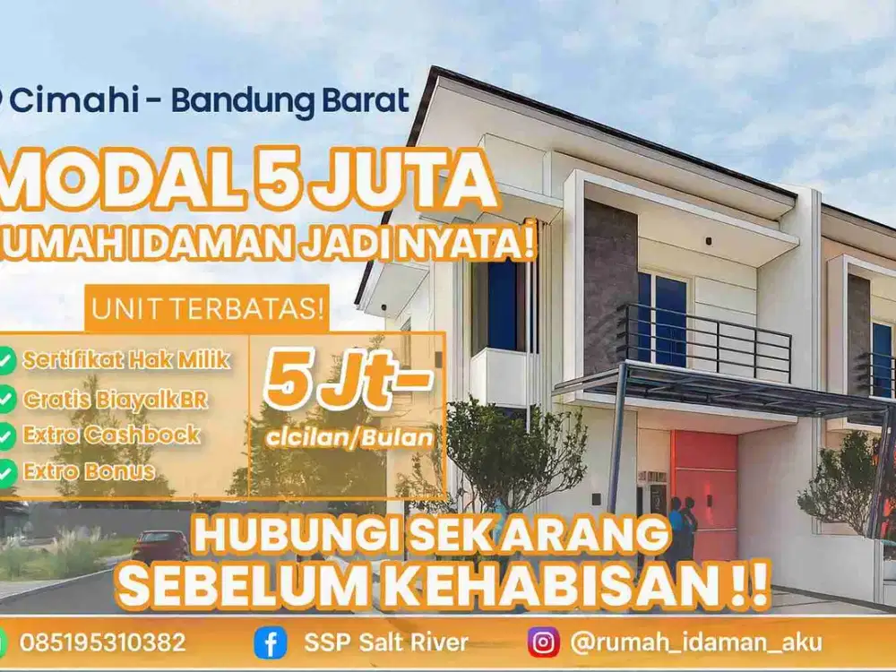 Dijual Rumah SSP salt river Ready STOK