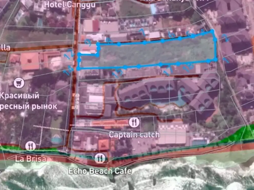 Tanah Komersial Super Langka 100 Meter ke Pantai