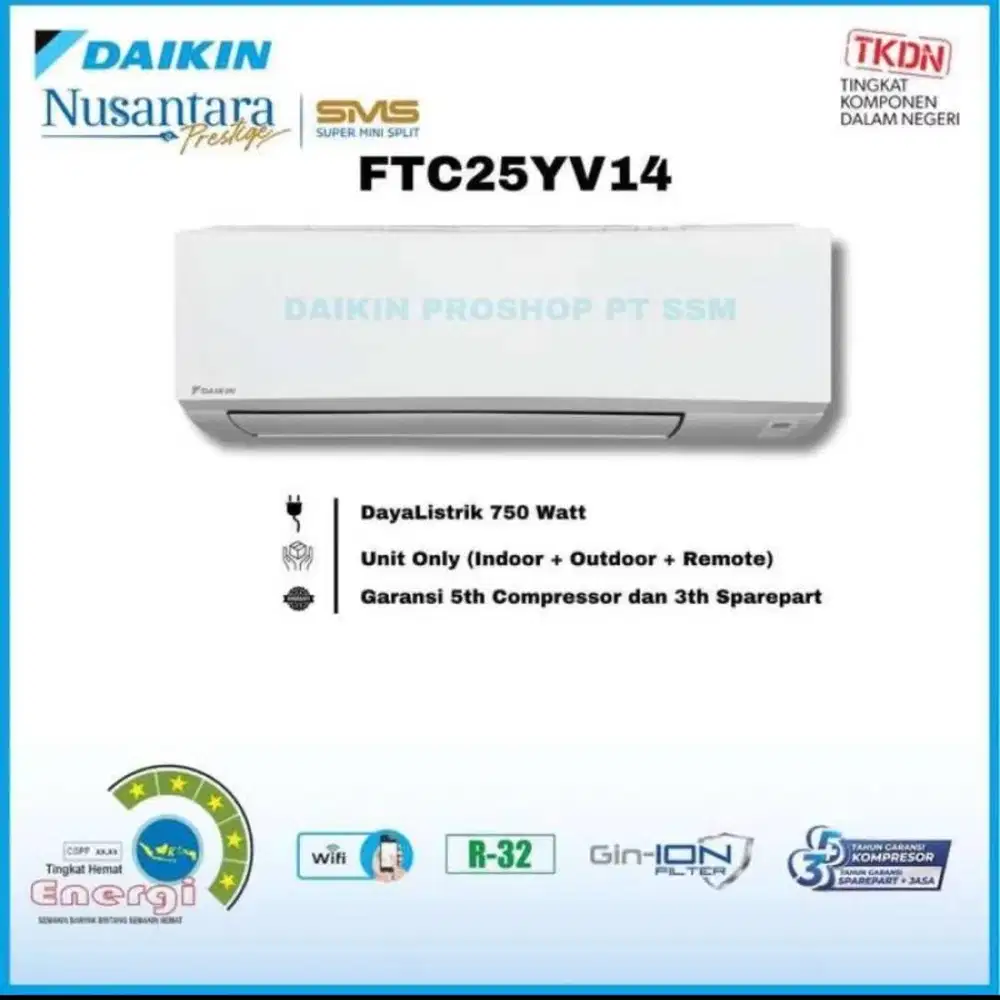 AC DAIKIN FTC25YV14 1PK