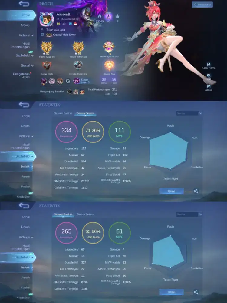 Akun mobile legend murah