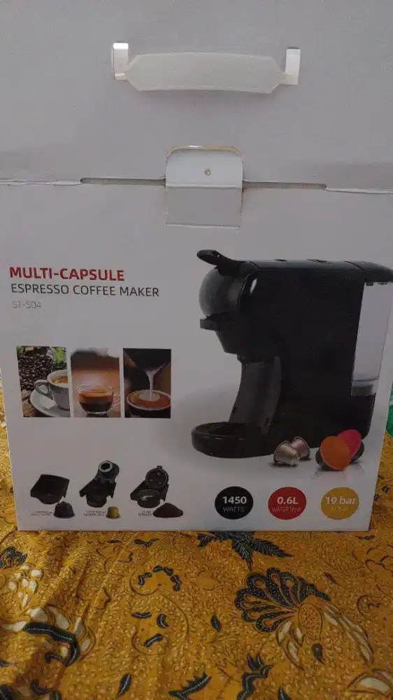 Mesin Kopi Coffe Maker Espresso 3in1 Merk Trieste, Baru