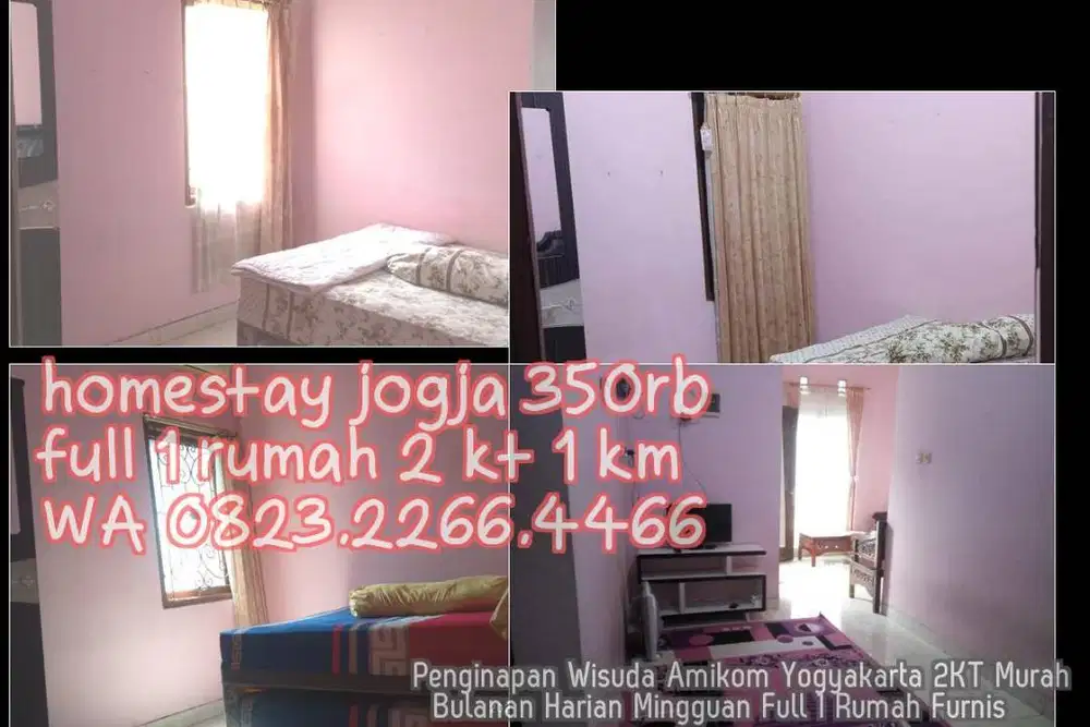 Penginapan Wisuda Amikom Yogyakarta 2KT Murah  Bulanan Harian Mingguan