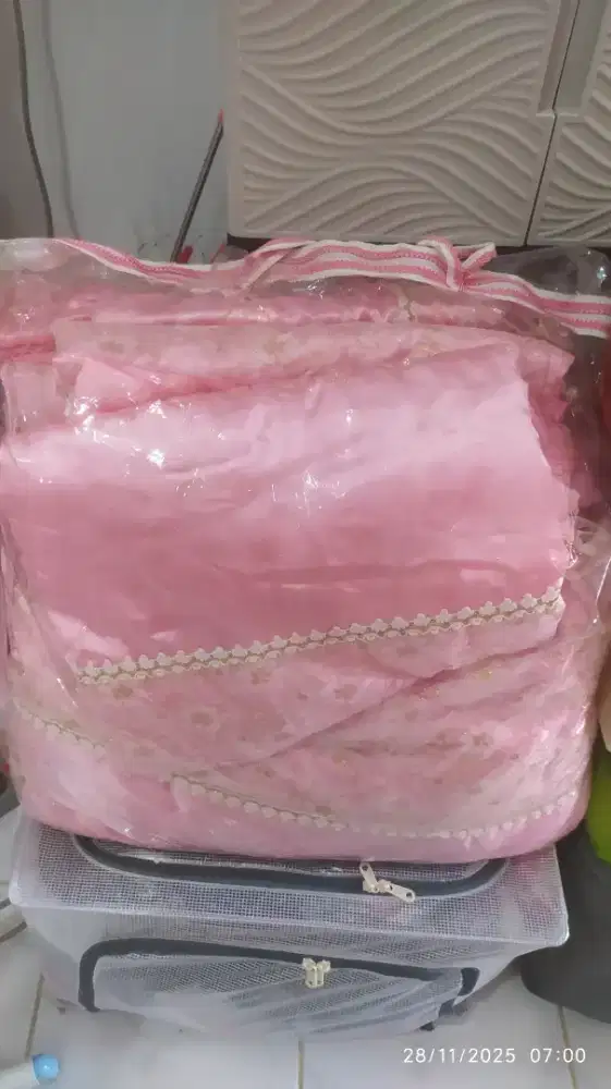 Seprei Nikahan Satin Halus UK.180