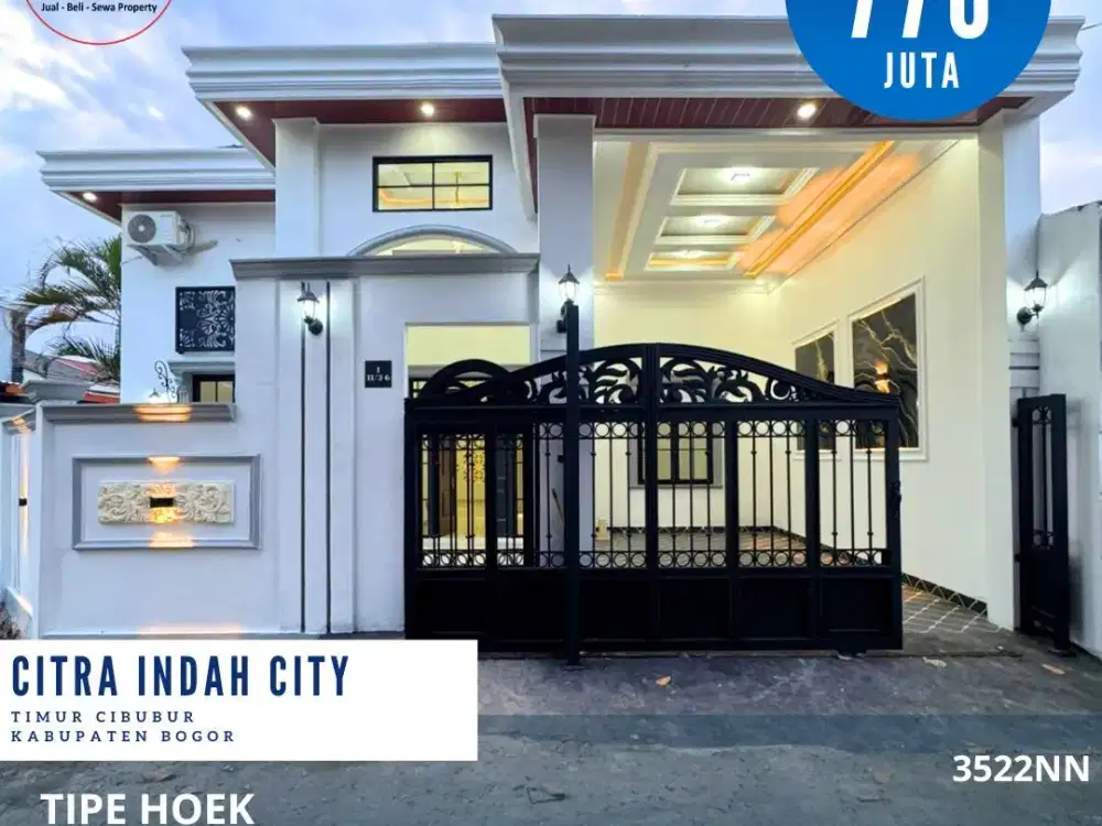 Dijual rumah hook dicitra indah city cileungsi jonggol bogor rumah siap huni