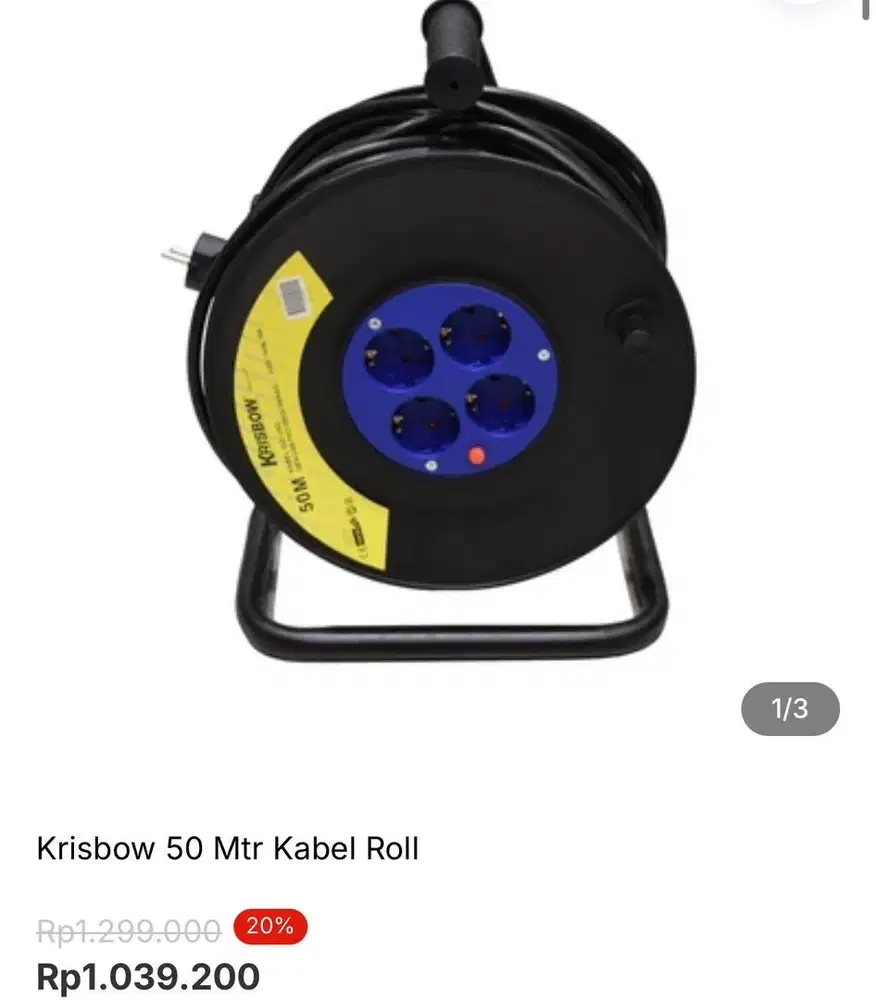 Krisbow 50 Mtr Kabel Roll