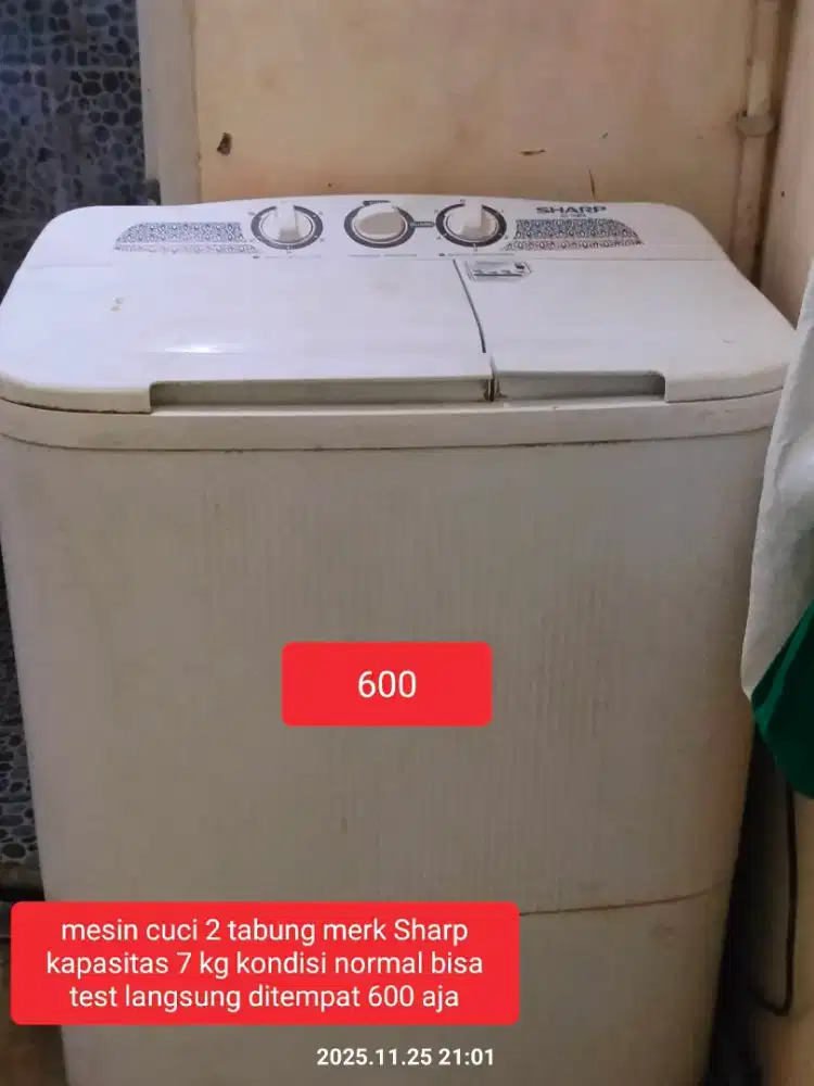 Mesin cuci 2 tabung Sharp