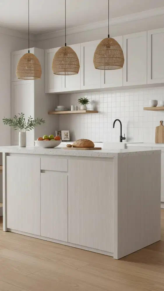 meja dapur estetik, bisa custom, bahan HPL